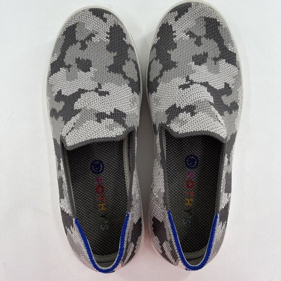 Rothy’s The Kids sneaker Gray Camo Size 4 Tennis Shoe - Picture 4 of 8